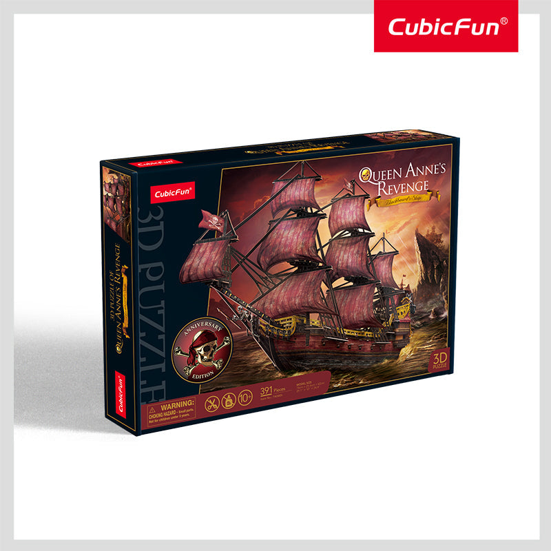 Puzzle 3D CubicFun QUEEN ANNE'S REVENGE - Le Bateau De Barbe Noire - Modèle L522H - Neuf